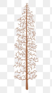 Dry tree sticker design element