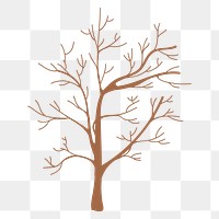 Dry tree sticker design element