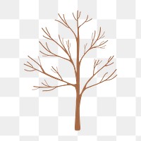 Dry tree sticker design element