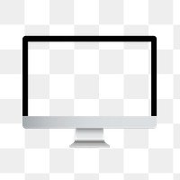 Computer screen mockup transparent png