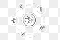 Black finger scan biometric identity background