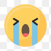 Crying face emoticon symbol transparent png