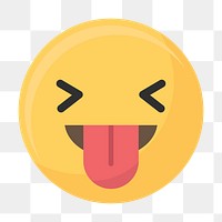 Stuck tongue out face emoticon symbol transparent png