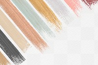 Pastel shimmering acrylic brush strokes transparent png