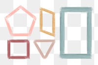 Various acrylic painted shapes transparent png