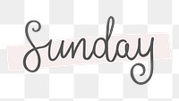 PNG Sunday hand drawn word on transparent background