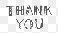 PNG thank you art word transparent