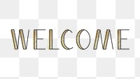 Png welcome word art on transparent background