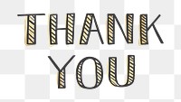 Png hank you typography transparent set