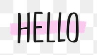 Hello png hand drawn word transparent