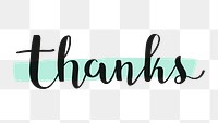 Thanks png calligraphy transparent collection