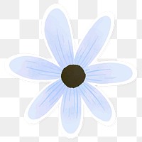 Pale purple flower sticker transparent png