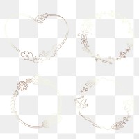 Hand drawn wreath transparent png collection