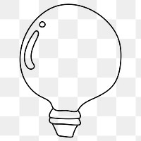 Png old light bulb doodle illustration