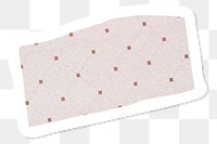 Pink polka dots pattern sticker banner transparent png