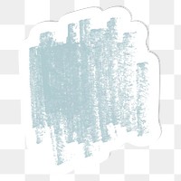 Grayish blue crayon painting texture sticker transparent png