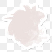 Pastel pink watercolor stroke texture sticker transparent png