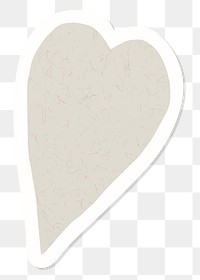 Beige heart shape sticker transparent png