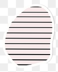 Black and pink stripes badge transparent png