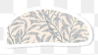 Gray floral pattern sticker transparent png