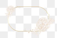Golden floral frame design element
