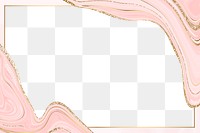 PNG frame pastel pink and gold paint marbling