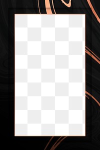 Frame png black and copper patterned border