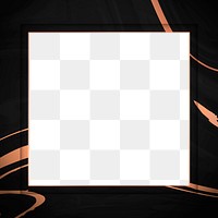 Frame png black and copper with design space