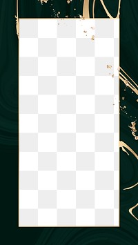 Png frame fancy gold and black marbling pattern