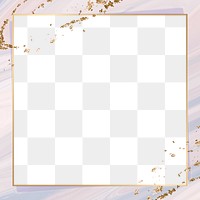 Png frame with beautiful pink pastel and gold glitter border