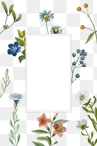 Png floral transparent background with white banner