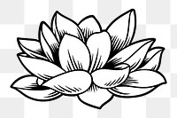 Japanese lotus flower sticker design element