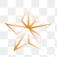 Christmas gold star decorative ornament vector