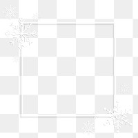 Christmas snowflake frame social ads template transparent png