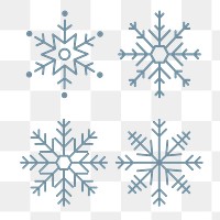 Christmas snowflake social ads template set transparent png