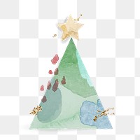 Christmas tree element transparent png