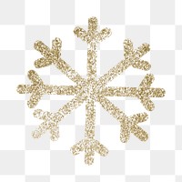 Glittery snowflake Christmas element transparent png