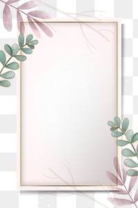 Leafy frame design transparent png