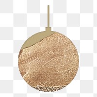 New Year gold ball doodle on transparent