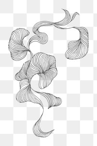 Swirly abstract art design transparent png