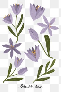 Blooming purple flower transparent png