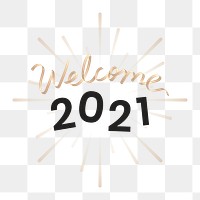 Golden welcome 2021 transparent png