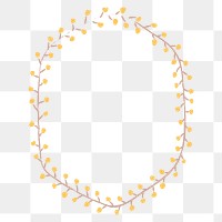 Orange hexagon wreath element transparent png