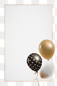 Birthday party balloon frame  png 