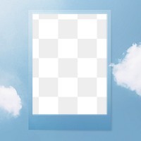 Blue sky frame png in transparent background