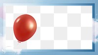 Sky frame png with red balloons