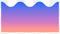 Colorful wave gradient element