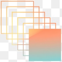 Colorful rectangle gradient element