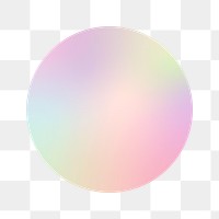 Colorful round gradient element transparent png