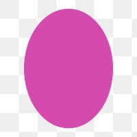 Pink oval geometric shape transparent png